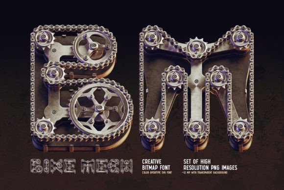Bike Mech: A Steampunk Font for Creators