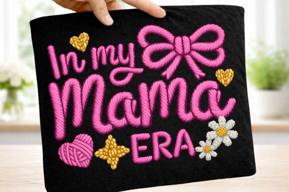 Celebrating Motherhood with Yarn in My Mama Era Mother's Day PNG Designs