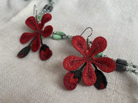 Crafting Botanical Elegance: A Guide to Free Standing Lace Geranium Earrings