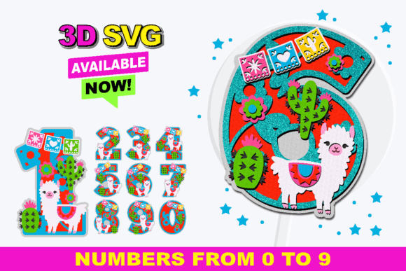 Creative Projects Made Simple with Llama Numbers SVG Bundles