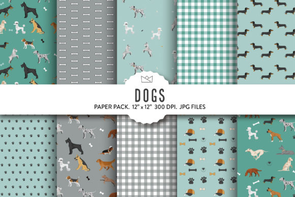 Elevating Creative Projects with the Versatile Cute Dogs Digital Paper Pack