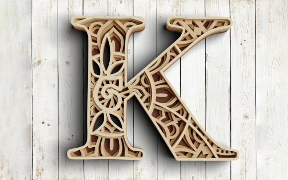 Evaluating the Layered Floral Alphabet Letter K for Precision Crafting