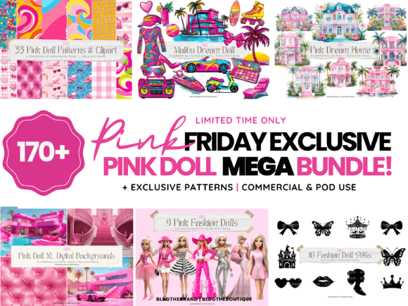 Mastering the Pink Fashion Doll PNG Mega Bundle for Professional Design Results