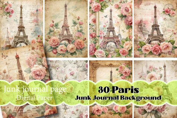 Paris Junk Journal Background: Creative Uses