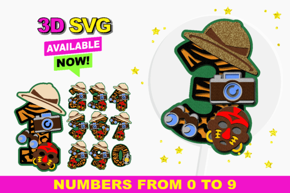 Safari Numbers: Bringing the Wild to Your DIY Projects with 3D SVGs