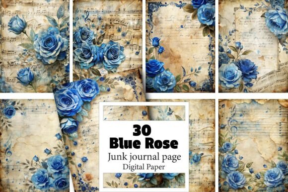 Unlocking Creative Potential with Blue Rose Junk Journal Pages